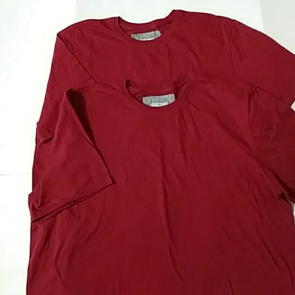 Men's Short Sleeve T-Shirt Burgundy XL Lot of 2 - Picture 2 of 4